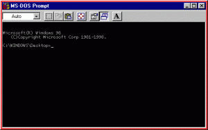 The DOS Command screen. How we told computers what to do before Windows Operating Systems.