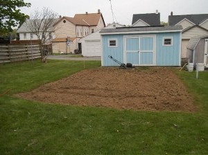 Newly tilled and turned.