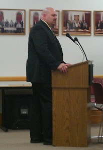 Daniel S. Keen, Director of Norco Dept. of Corrections, addresses West Easton Council and answers residents concerns.