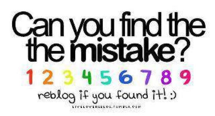 find-the-mistake