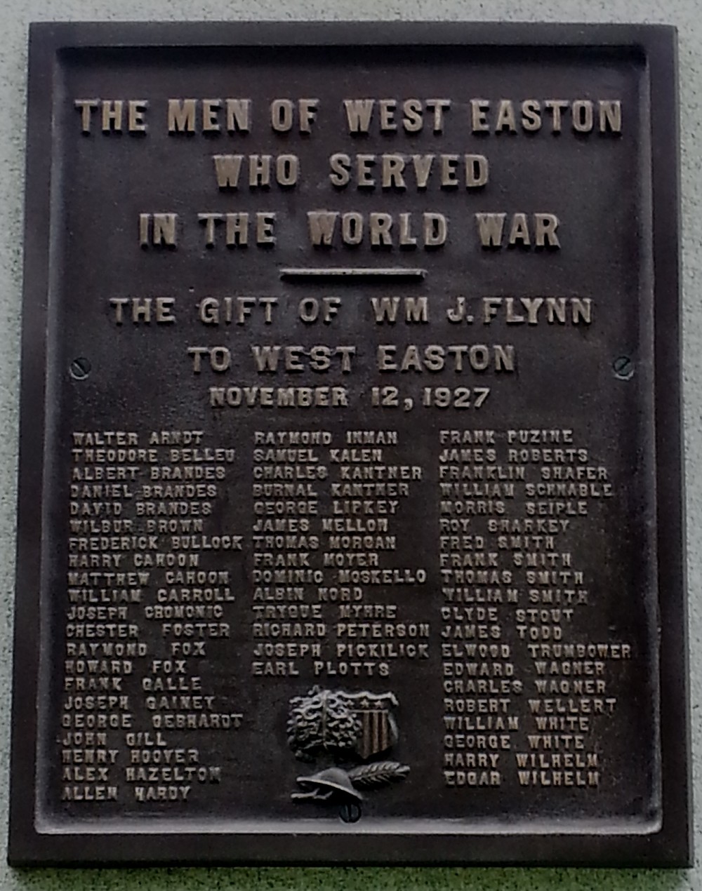 Council Approves Moving WWI Vet Plaque