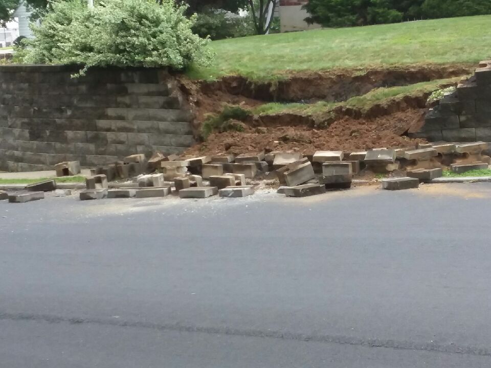 Heavy Rain Causes Keystone Ave. Resident To Lose Retaining Wall