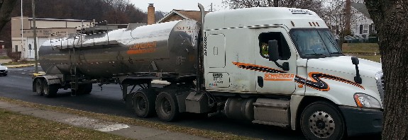 Tanker Trailer Takes Out Utility Pole At 5th And Center Streets